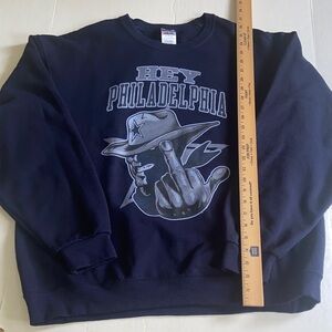 Dallas Cowboys Navy Blue ‘Hey Philadelphia’ Graphic Sweatshirt mens XL